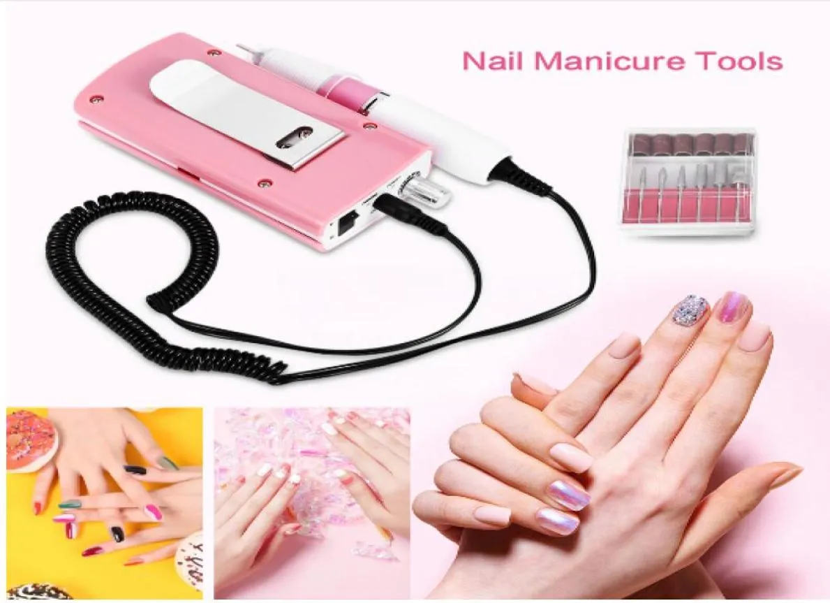 Electric Nail Drill Manicure Machine 18W 30000 rpm Akryl Nail File Drill Manicure Pedicure Kit Raddbar nagelkonstutrustning7328408