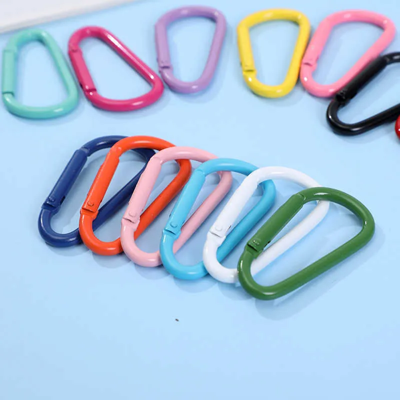 5 PCSCARABINERS BUTUNS CLICAN CARABINER D-RIGIN CAMPING HAK HOAK Outdoor Sports Multi Colours Aluminium Bezpieczeństwo Klucz DIY Blak klęcznik P230420