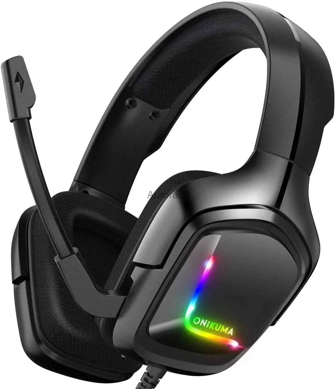 携帯電話のイヤホンonikuma Advanced 4D Gaming Headset 7.1 50mmドライバーノイズキャンセルマイク付きサラウンドサウンドボリュームコントロールヘッドフォンYQ231120