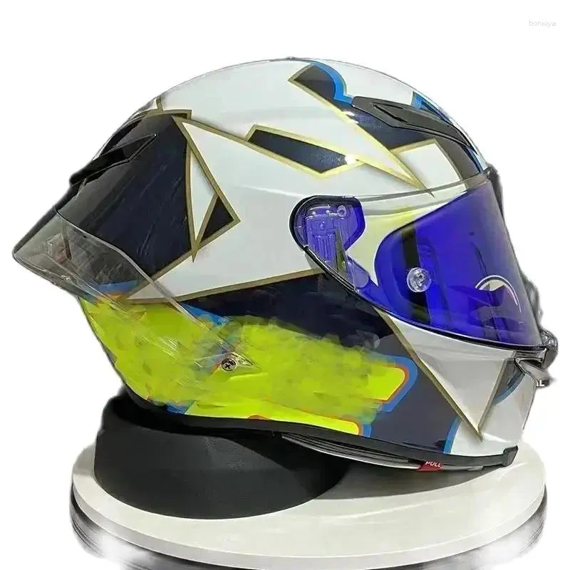 Caschi da moto Casco integrale Stella a cinque punte con grande spoiler Donna e uomo che guidano Pentagramma di sicurezza Capacete