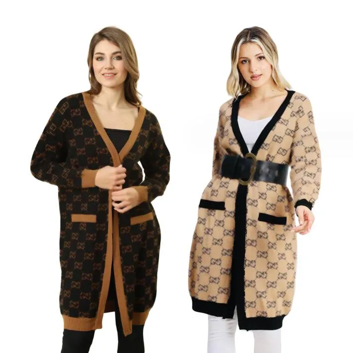 M4034 Europäischen Amerikanischen frauen strickjacke herbst winter mode temperament pendler abnehmen langen cape-mantel