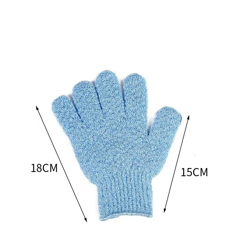 /DHL Rainbow Colorful Shower Gloves Fashion Five Fingers Double-sided Friction Bath Exfoliation Cleaning Skin Strong Decontamination Golve i0420