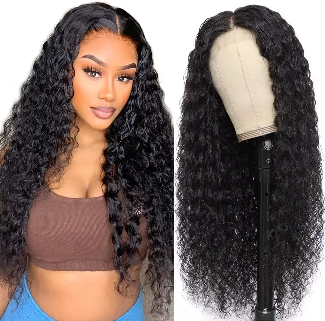 130% Jerry Curly Human Hair Wigs 13x4 HD Transparent Lace Frontal Wig For Women Bob Style 4x4 Closure Wig Pre-Plucked Full End