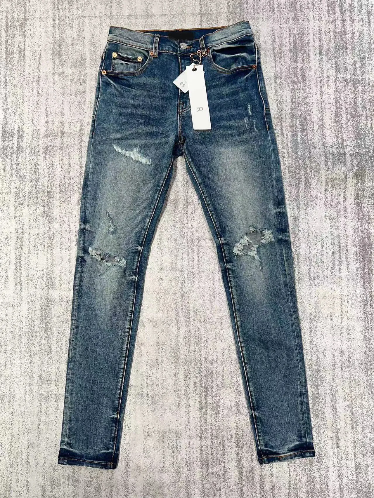 Men amirs Jeans Luxury Designer Jean Zipper straight high end stretch Plus Size Stylish 2023 skinny trouser Ripped Pants Pantalon Homme Classic