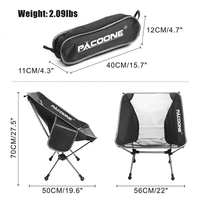 Ultralight Folding Aluminum Chair For Outdoor Camping, Travel