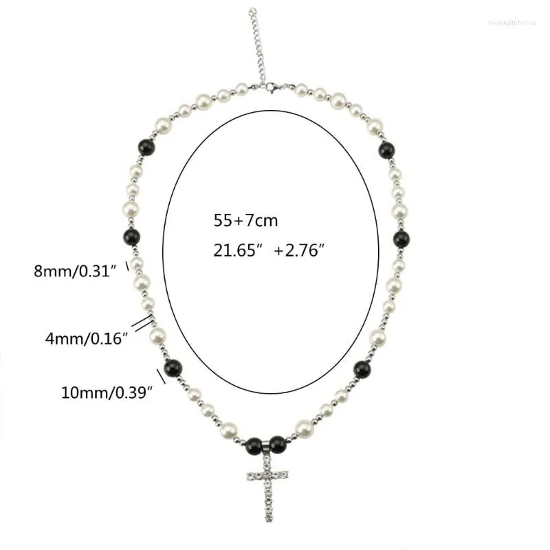 Pendant Necklaces Charm Necklace Double Strand Pearl Cubic Zircon For Women Christmas Valentine Gift