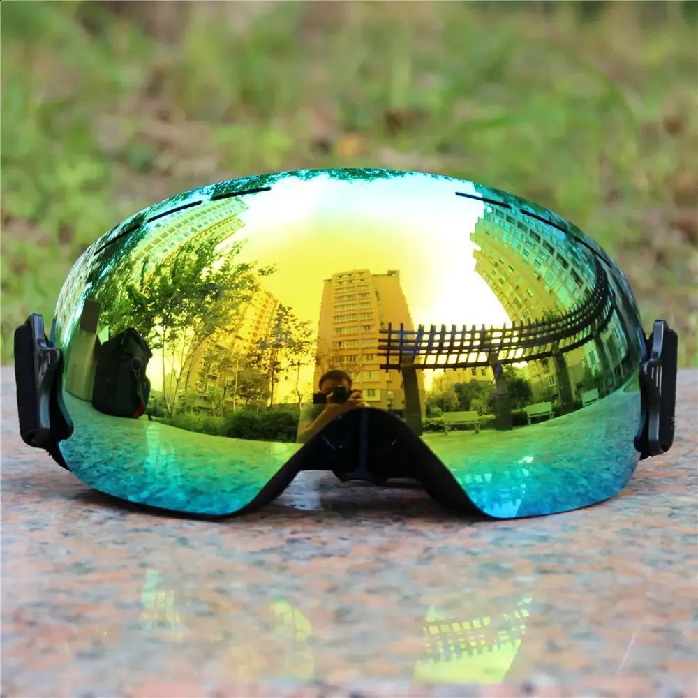 Лыжные очки Легкие лыжные очки с двойными линзами UV400, противотуманные, большие лыжные маски, очки для катания на лыжах, мужчины, женщины, очки для сноуборда, зимние очки 231118