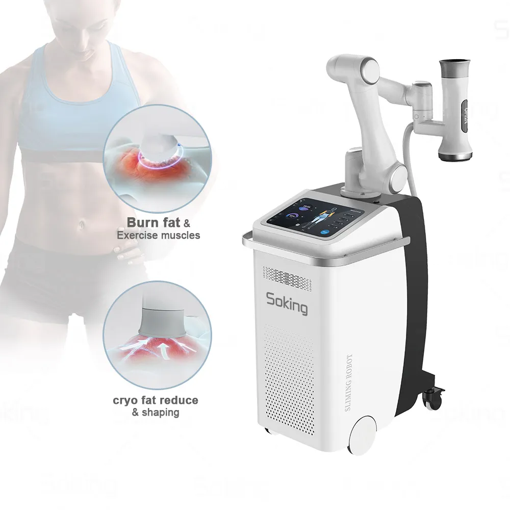 Intelligent Robot Muscle Stimulator Machine High Intensity Focused Electromagnetic And Cryotherapy Muscle Build Skin Abdomen Tightening Equipment