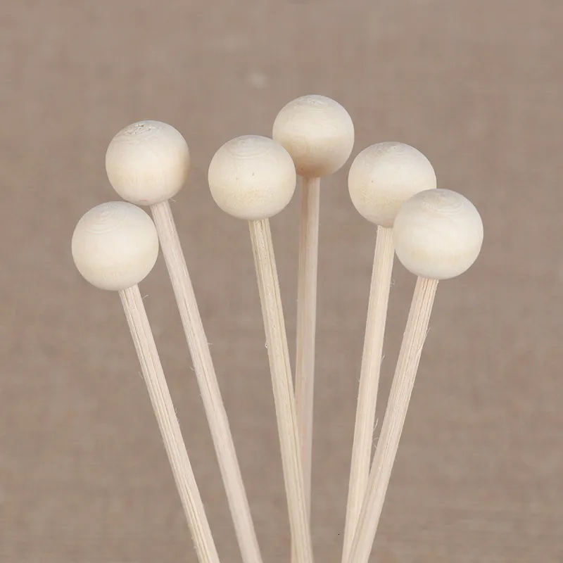 Rattan 50pcs/lot Wood Ball For Fragrance Diffuser Aromatherapy Rattan Reed Sticks DIY Home Decoration 230420