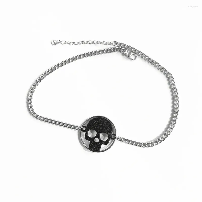Ожерелья с подвесками в готическом стиле, ожерелье с черепом для женщин и девочек, дамы с человеческим скелетом