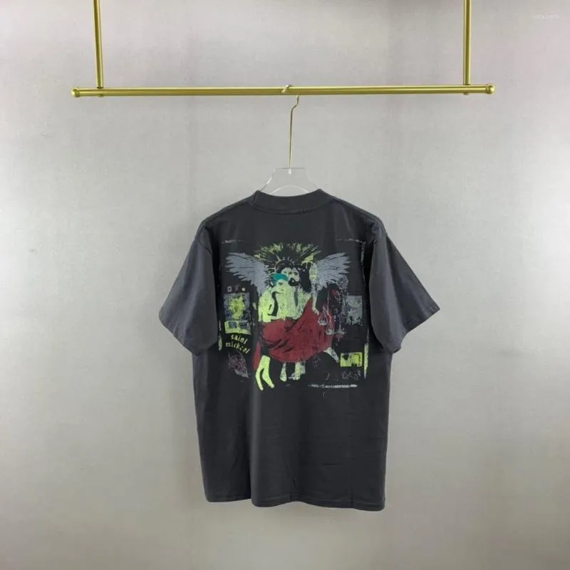 メンズTシャツストリートヒップホップビンテージクルーネックTシャツ男性女性高品質イエスポートレートプリント半袖特大のトップティー