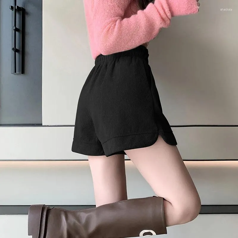 Women's Shorts Corduroy For Women In Autumn And Winter 2023 Lace Up Small Men Wearing Casual Coffee Colored Boots Pants