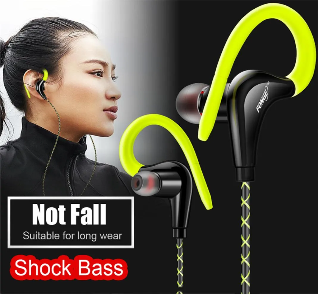 Fonge écouteur S760 stéréo Super Bass casque écouteurs crochet d'oreille écouteurs Sport course casque avec micro pour iphone Samsung Xiao9040561