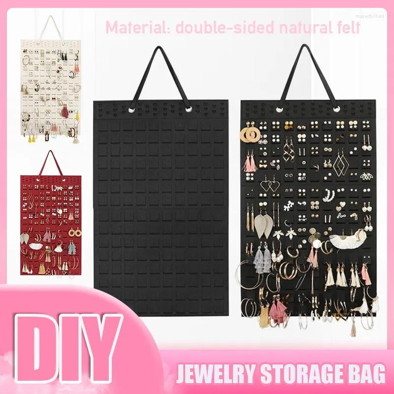 Sieraden zakjes oorbel organizer hanger muur montage oorbellen display hangende kleine houder opbergtas voor vrouwenmeisjes cadeau