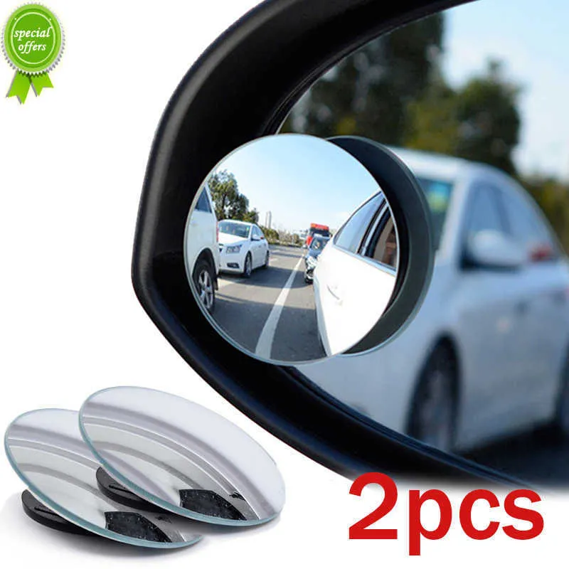Ponto cego do carro espelho retrovisor grande angle 360 graus ajustvel pequeno espelho redondo reverse auxiliar espelho convexo