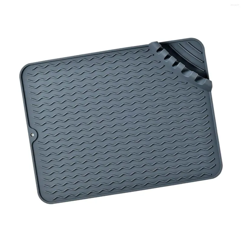 Tapis de table Étanche Plat Séchage Pot Titulaire Résistant À La Chaleur 39x40 cm Drain Pad Ustensile Conseil Plateau Pour Comptoir