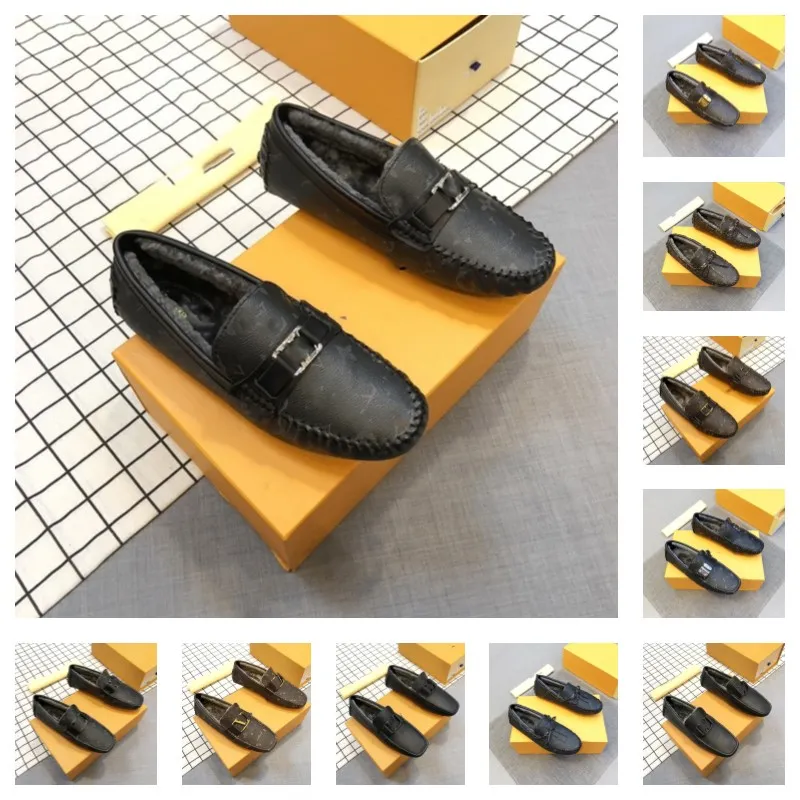 24 Modell Kör Casual Feragamo på skor Högskor Män Kvalitet Bekväm Party Wedding Designer Brand Slip Loafers Skodklänning plus storlek 38-46