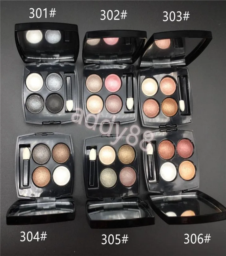 Merk C Make-up oogschaduw 4 Kleuren Matte oogschaduw schaduwen palet met borstel 6 stijlen met spiegel5744535