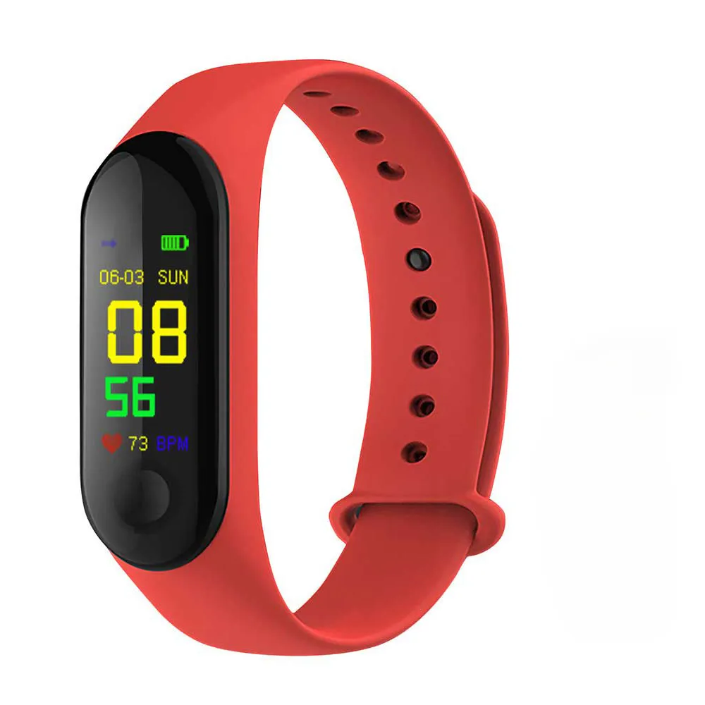 Dla Xiaomi M3 Smart Watch Men Fitness Sports Sport Smart Band Bluetooth Muzyka Tętno -tętna Rób zdjęcia opaskę na smartwatch