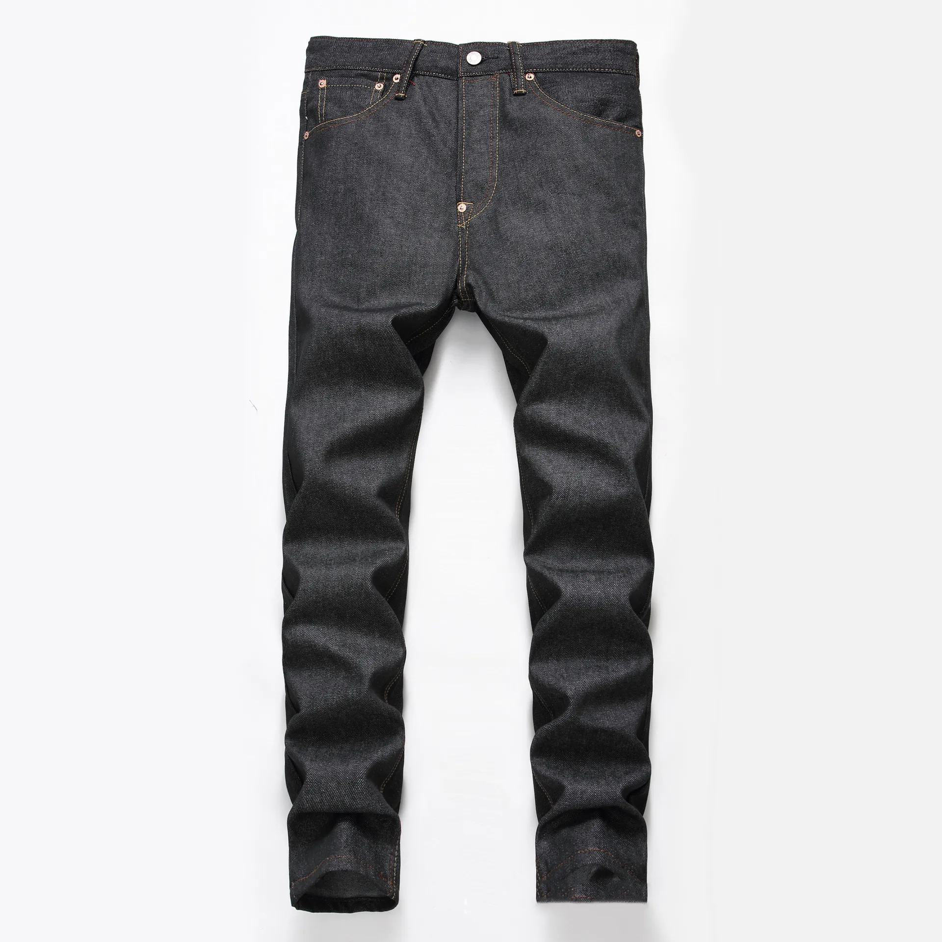 Jeans pour hommes Vintage lavé imprimé pour hommes jambe large haute rue vêtements Y2K style pantalon en coton lâche