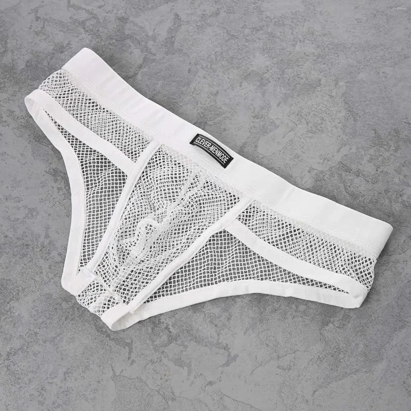 Underpants CLEVER-MENMODE Men Mesh Underwear Sexy Briefs Transparent Summer Breathable Lingerie Panties Shorts Low-rise Net Mens