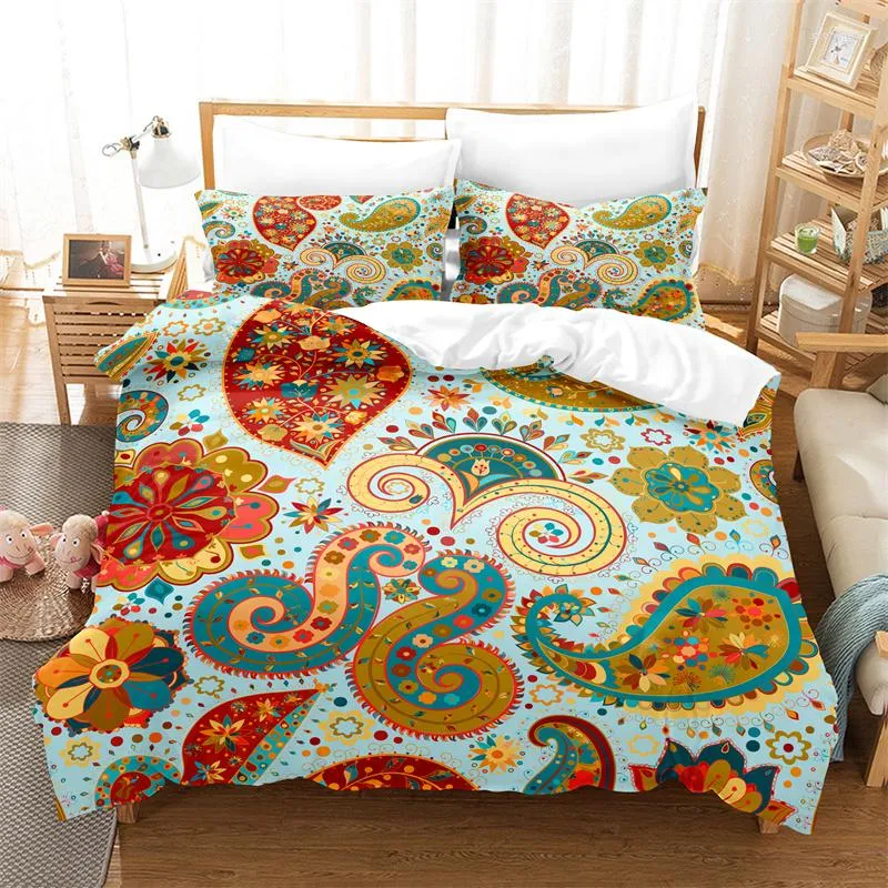 Set di biancheria da letto Set copripiumino in stile bohémien Fashion Design King Quilt Children 3d Comforter