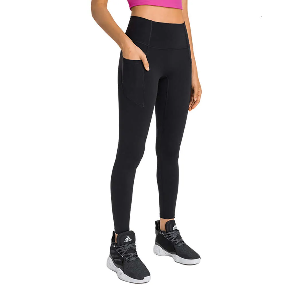 Lu Lu Pant Align Einfarbig Damen Fitness Sport Yoga Zitronen Leggings Hohe Taille Tasche Gepolstert Warm Push Up Enge Hose Gym Workout Kleidung LL