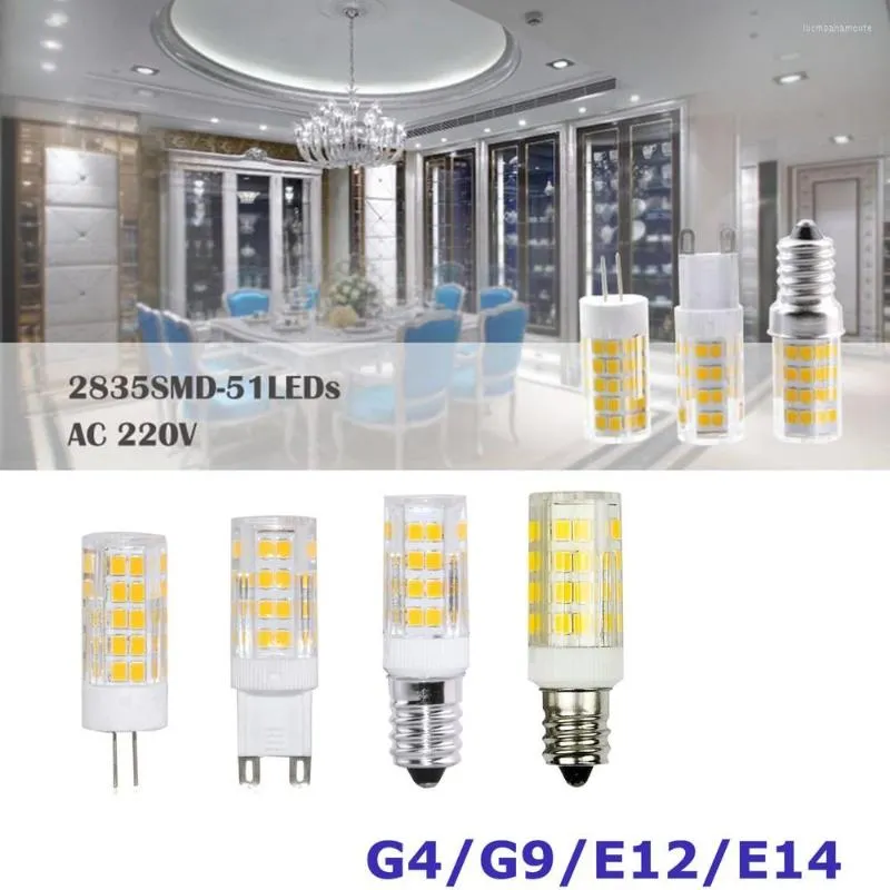 Leb Ampoule Mini E14 G9 LED Lampe 5W 7W 220V Corn Light SMD2835 Lustre Pendentif Remplacer Blister Halogène