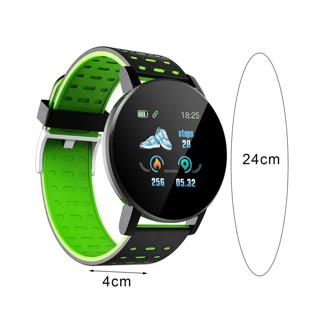 119Plus Bluetooth Smart Watch IP67 Vattentät smart armband Blodtryck Sport tracker Män/kvinnor smartur för Android iOS