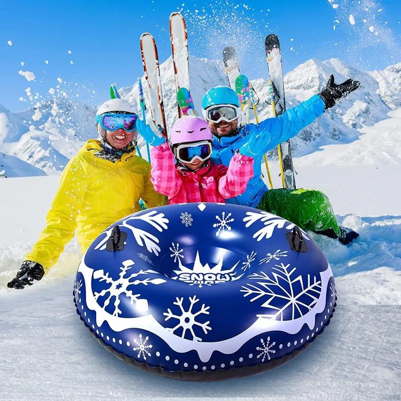 Party Favor Skifahren Ring Pvc Schneeschlittenreifen Schlauch Winter Aufblasbar Floating Für Kinder Erwachsene Ski Pad Outdoor Sports Lnflated Toy