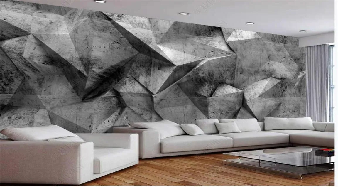 stereoscopisch behang Driedimensionaal cementbord speciaal gevormd gebouw wakllpaper 3D achtergrondmuur3643509