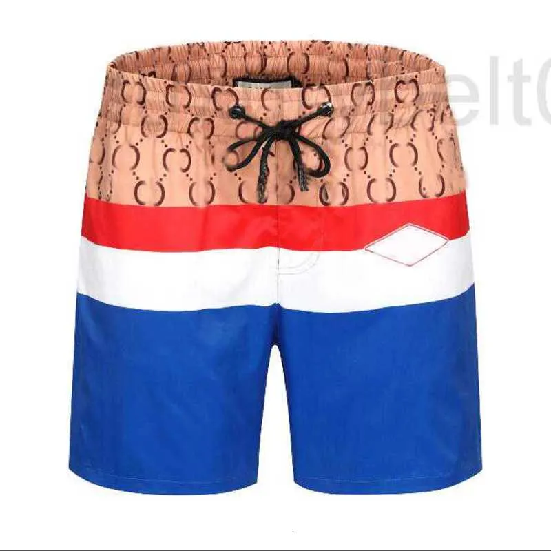 Herenshortsontwerper 2023 Zomerheren Shorts Strandbroek Splice Korte Pant mode Casual Letter Afdruk Patchwork Mesh Swimming Trunks Breeches Blue Raaz