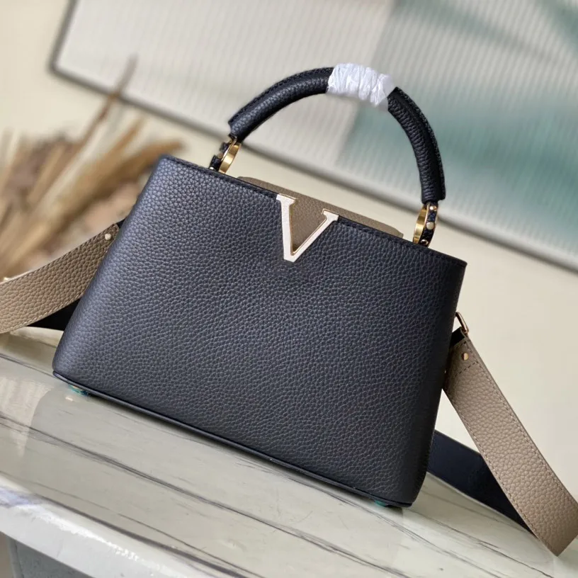 10A Top 1: 1 Tasarımcı İç Aralık Crossbody Capusines BB 27cm Düz Renk Zincir Omuz Çantası Moda Klasik Deri Debriyaj Çantaları Ücretsiz