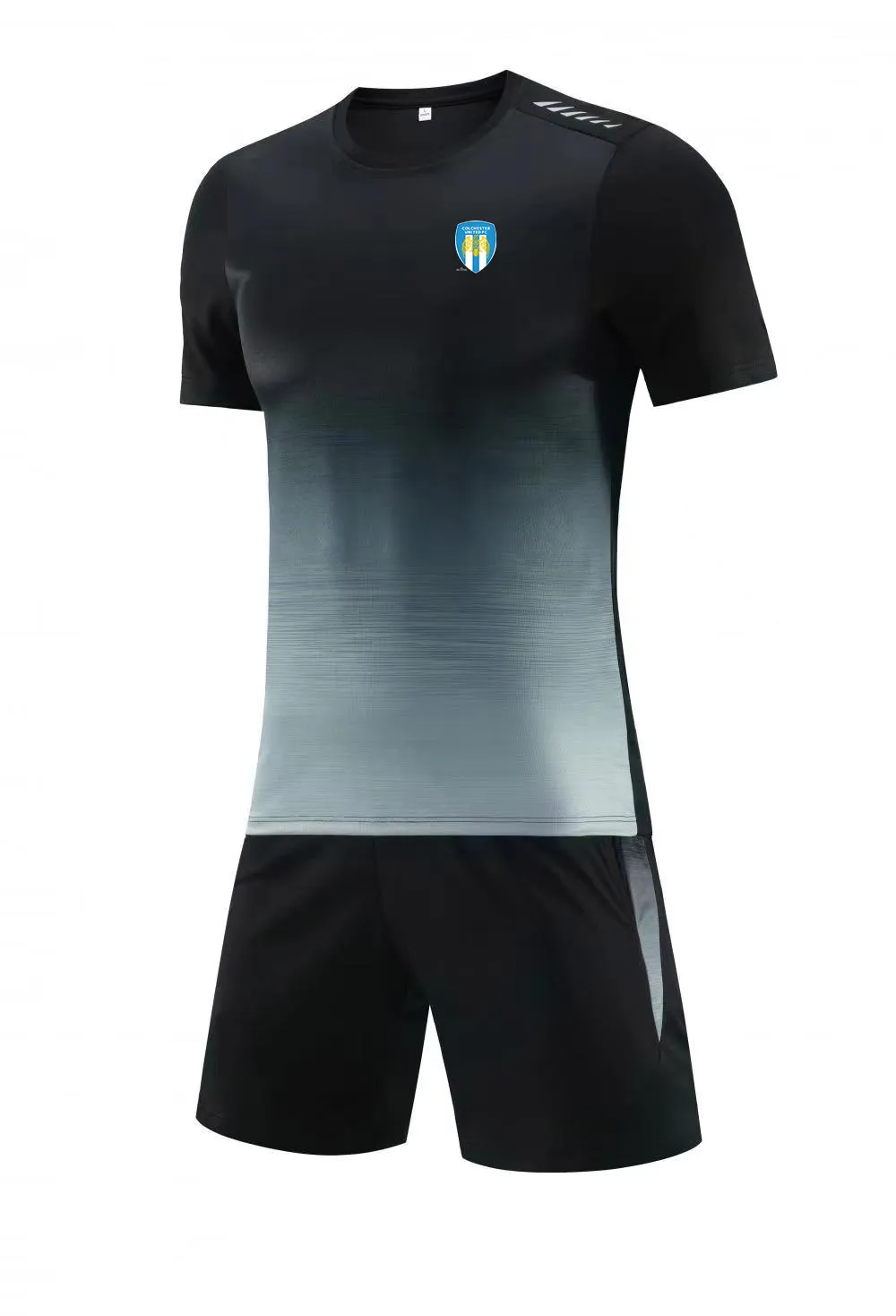 Colchester United Fatos de treino masculino verão lazer manga curta terno esporte terno de treinamento ao ar livre lazer jogging camiseta lazer esporte camisa de manga curta