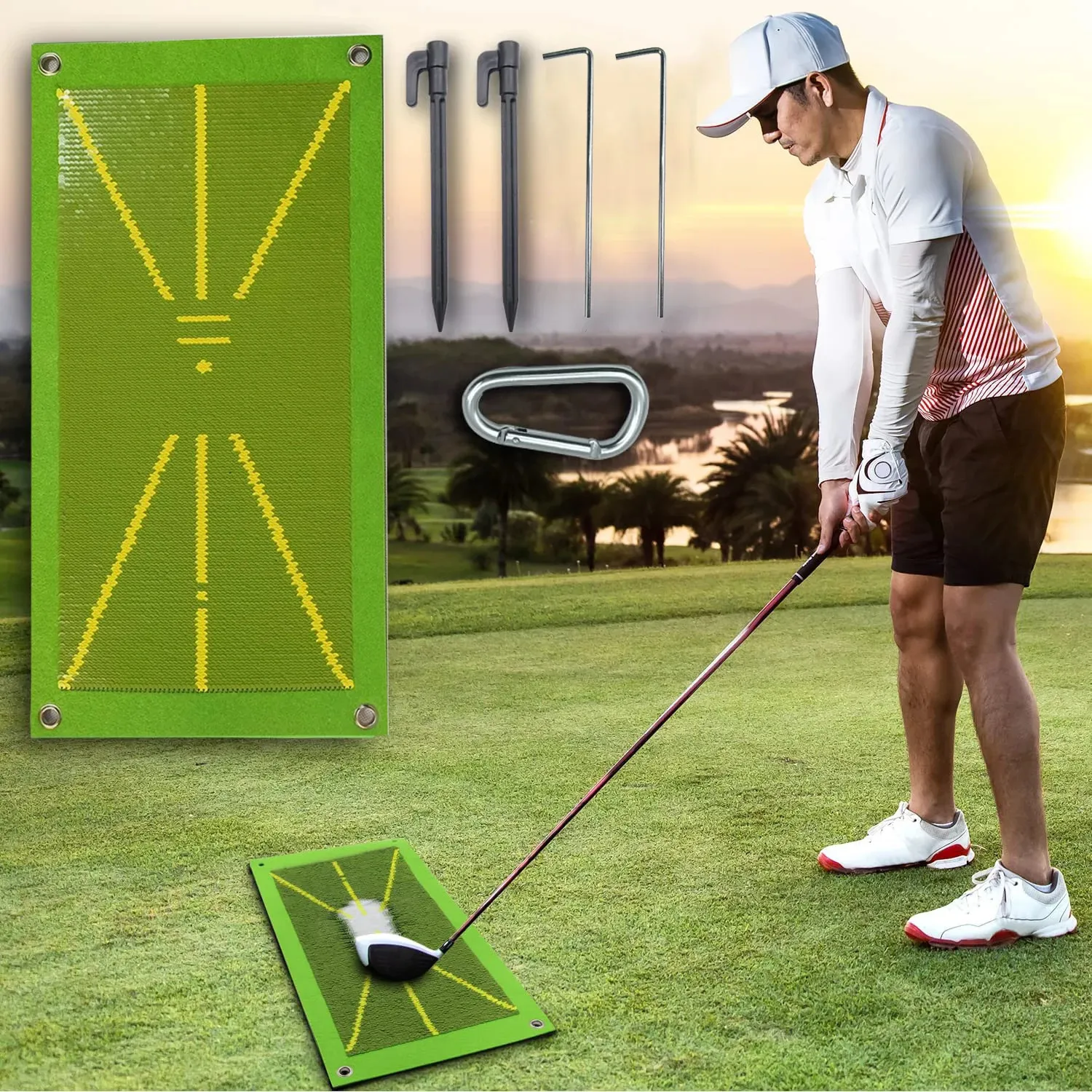 Andra golfprodukter Golfträningsmatta för svängdetektering Batting Ball Trace Detection Mat Swing Path Pads Swing Practice Pads Golf Training Pad 231120