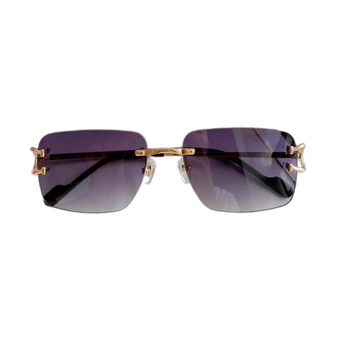 Mens metal frame sunglasses frameless square shape UV400  display picture 1