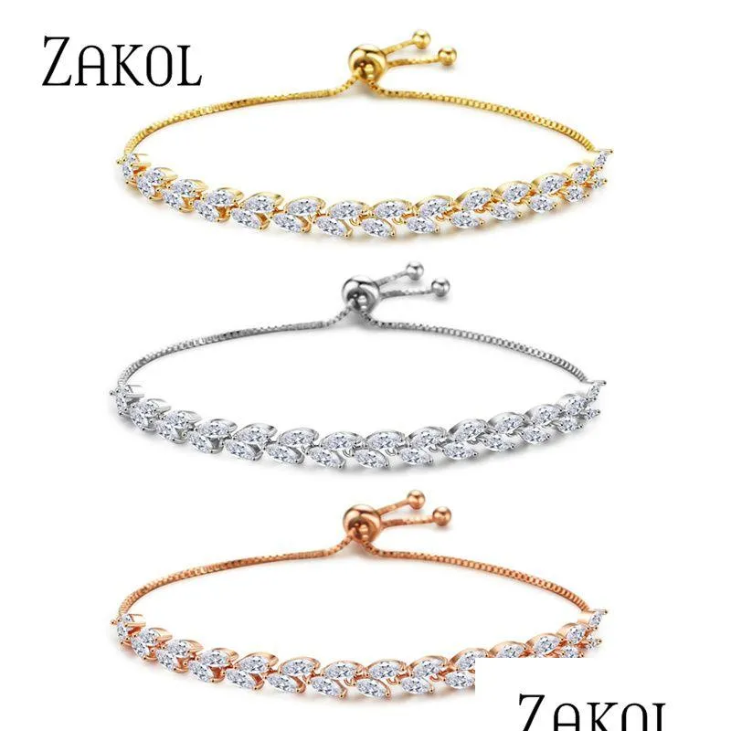 Kralen Trendy Zirkonia Armbanden Bangle Voor Vrouwen Zilver Kleur Kristal Verstelbare Armband Bruiloft Sieraden Drop Delive Dhgarden Otnfm