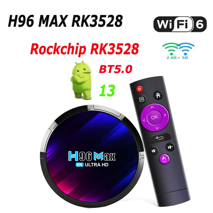 Android TV Box, Android 13.0 TV Box RK3528 Quad-Core 4GB RAM 32GB