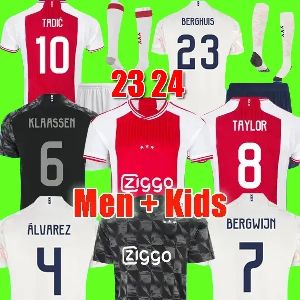 2023Tadic 2024 Soccer Jerseys Brobbey Berghuis Black Marley Kit Klaassen Brobbey Bergwijn Cruyff 23 24 Home Away Football Shirt Men Kid Kit Uniform.