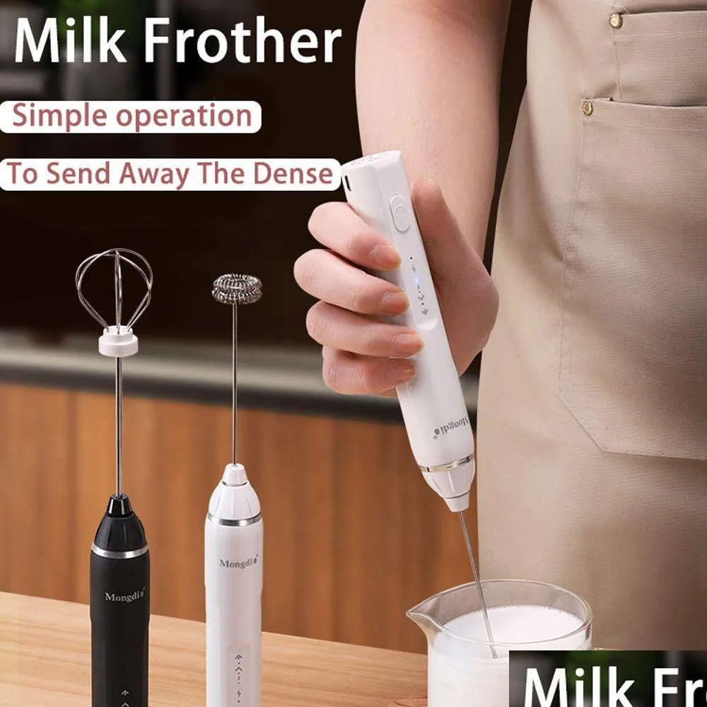 Äggverktyg kreativ laddningsbar whipper liten äggbeater mjölk skum mixer kök gadget trådlöst kaffe te grädde handhållen dispenser dh9xg