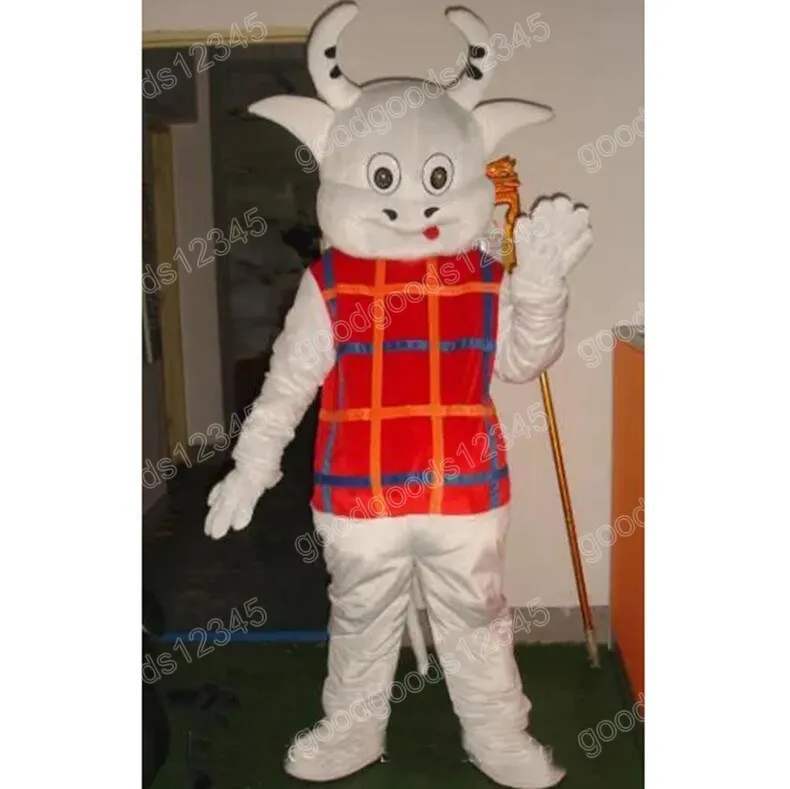 Simulatie Mooie Koe Mascottekostuums Kerstmis Halloween Fancy Feestjurk Stripfiguur Carnaval Kerst Reclame Verjaardagsfeestje Kostuum Outfit