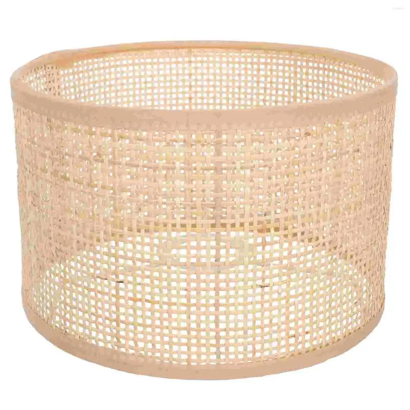 Pendant Lamps Woven Lampshade Rattan Table Festival Light Cover Basket Protector El Chimney Dust Ratan Dome For