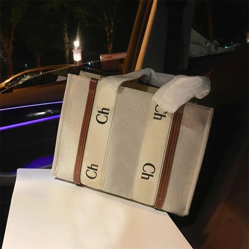 Fashion designer bag for women letters crossbody bag canvas material summer style c multi style ordinary book woody tote bags interlayer creative mature XB039 B23