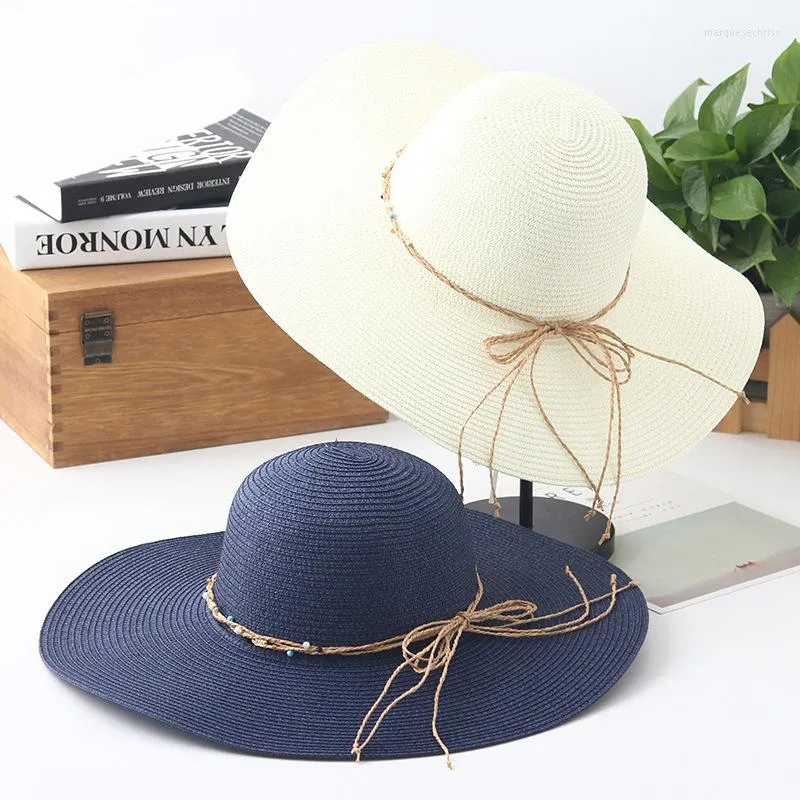 Шляпы с широкими краями ht1551 Бренд лето для женщин Sunhat Ladies Большой насыщенной солнцем.