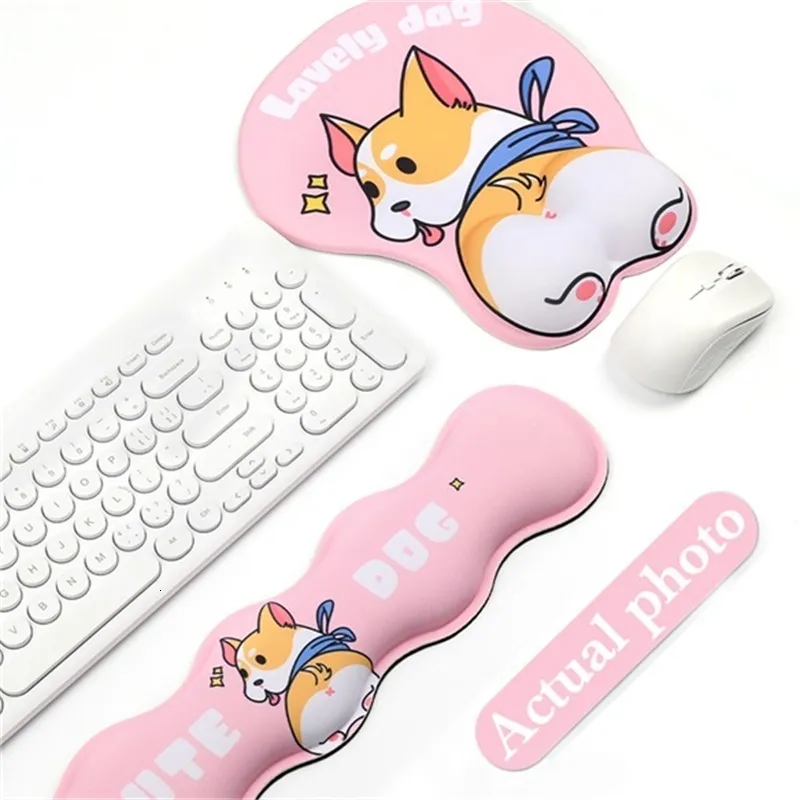 Mouse Pads Wrist Rests Memory Foam Keyboard Wrist Rest Mouse Pad Ergonomic  MousePads Support Set Cushion Cute Dogs Pattern Lightweight Selling 230420  From Zhong04, $10.55