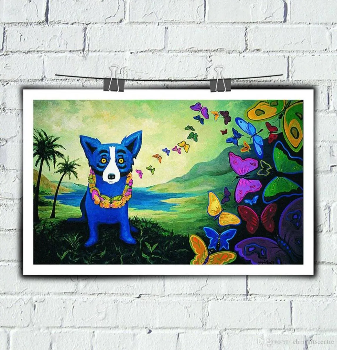 VA Hond Hoge Kwaliteit Handgeschilderd Moderne Abstracte Dierlijke Kunst Olieverfschilderij Wall Art Home Office Decor a316077142