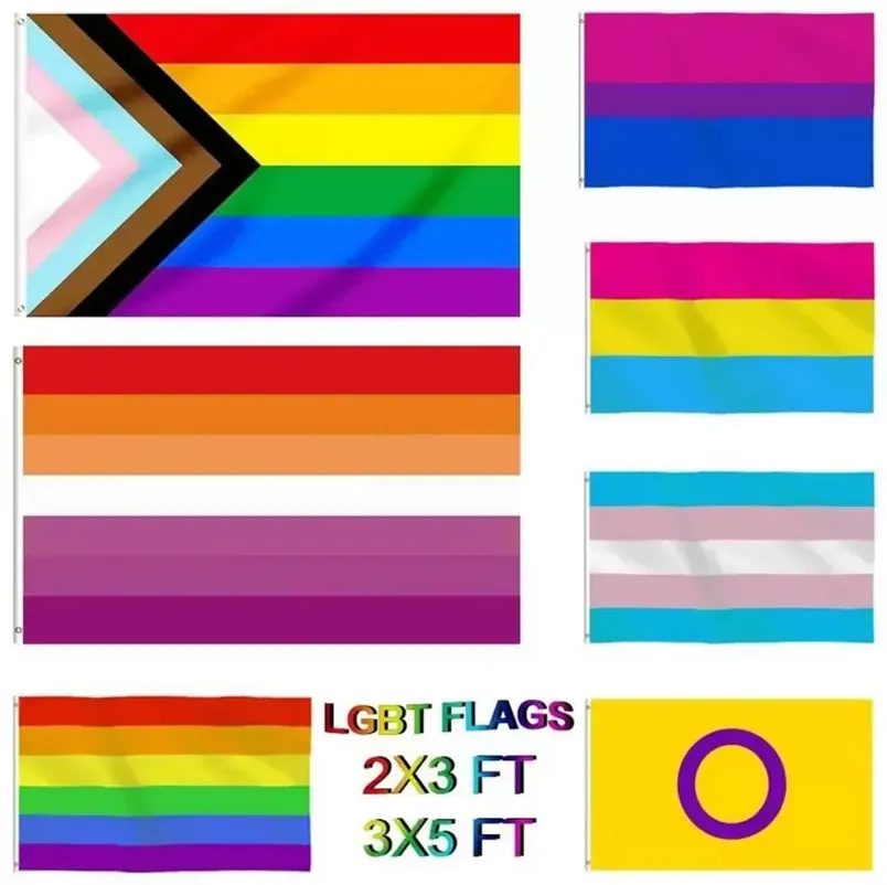 DHL 게이 플래그 90x150cm 무지개 사물 자존심 양성애자 레즈비언 팬 섹스 LGBT 액세서리 플래그 EE