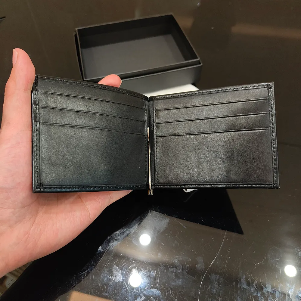 Dierleren portemonnee Designer Coin Purse Multifunctionele Six Card Slots Card Holder Cash Clip Original Box Men Key Case