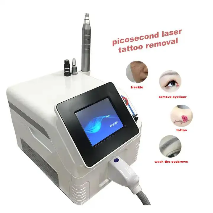 La más nueva máquina láser fraccional Nd Yag Pico Laser Carbon Peeling Pico Second Laser Eliminación de tatuajes Q Switched Picosegundo Láser Máquina de belleza