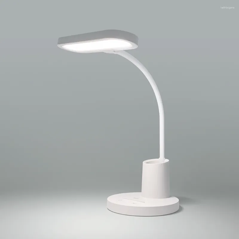 Bordslampor Penhållare LED Desktop Wireless Desk Lamp Studenter Studera ögonvård med mobiltelefon USB-laddningsljus